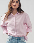 Work to Play Pinstriped Button Up Shirt