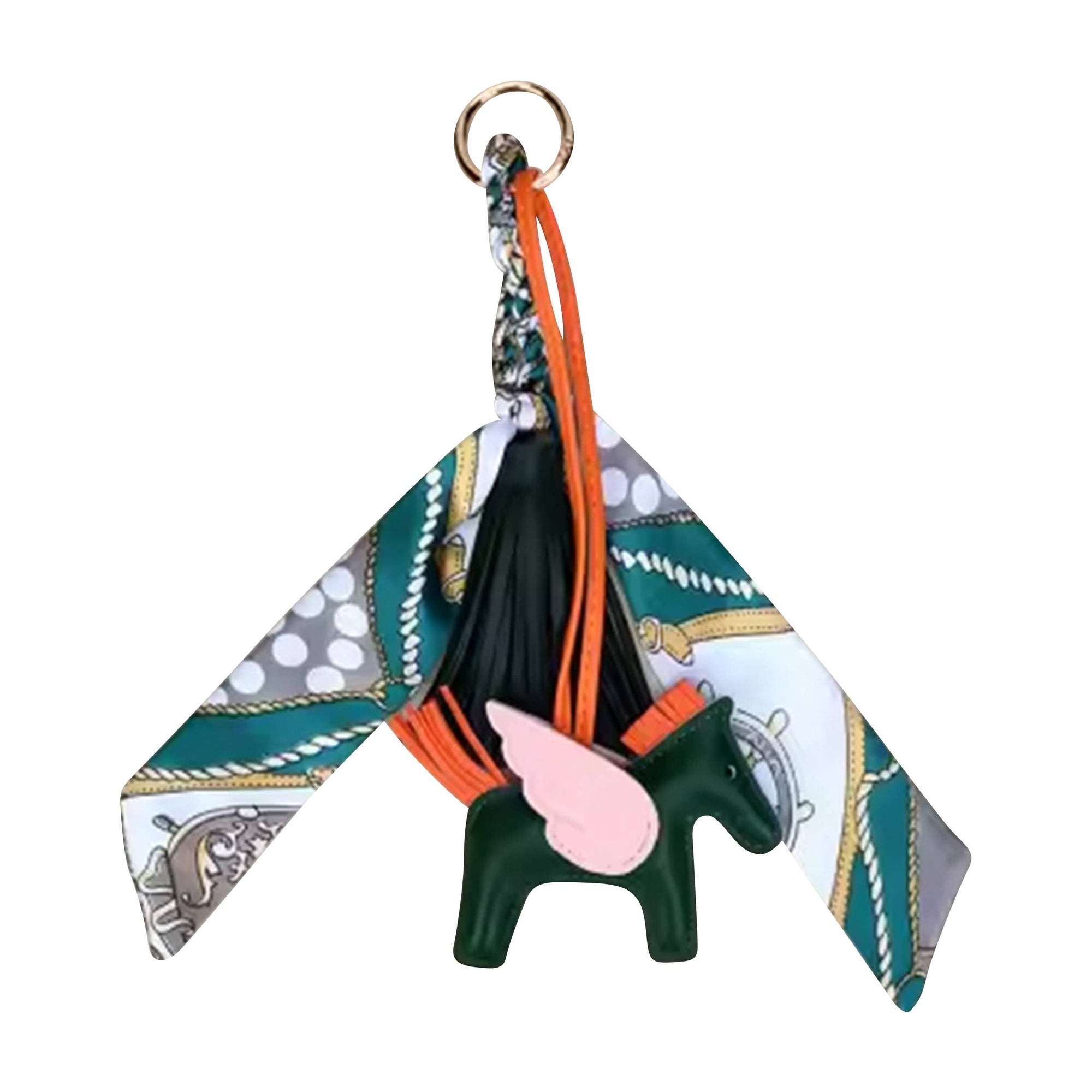 Horse &amp; Tassle Charm w/ Scarf Bag/Purse Charm