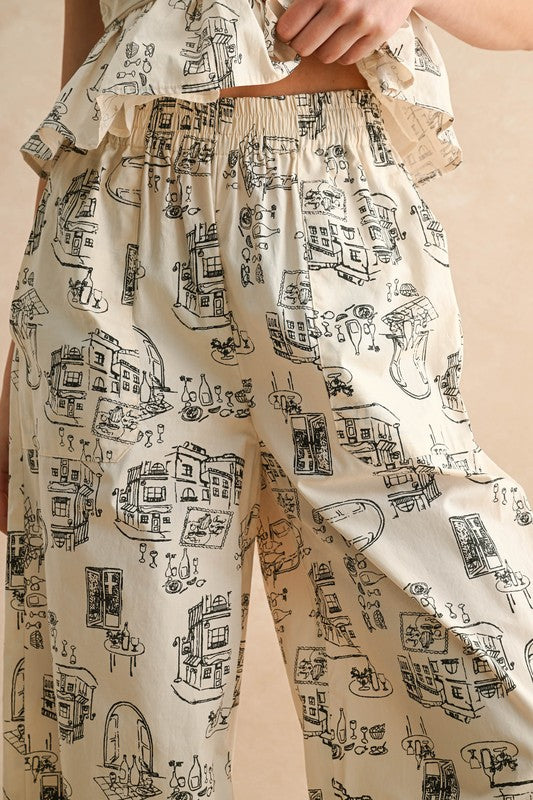 Town Print Pants