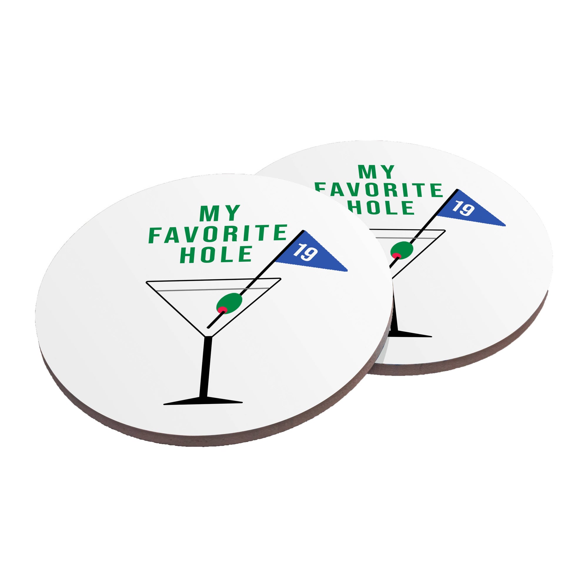 Ceramic Coasters (Set of 4) - Favorite Hole 19