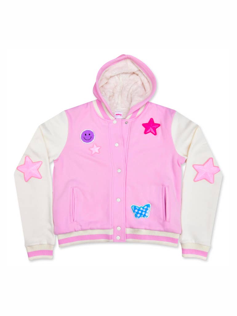 Check It Out Varsity Sweatshirt Jacket