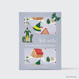 elf x kitsch King Satin Pillowcase - Periwinkle Christmas