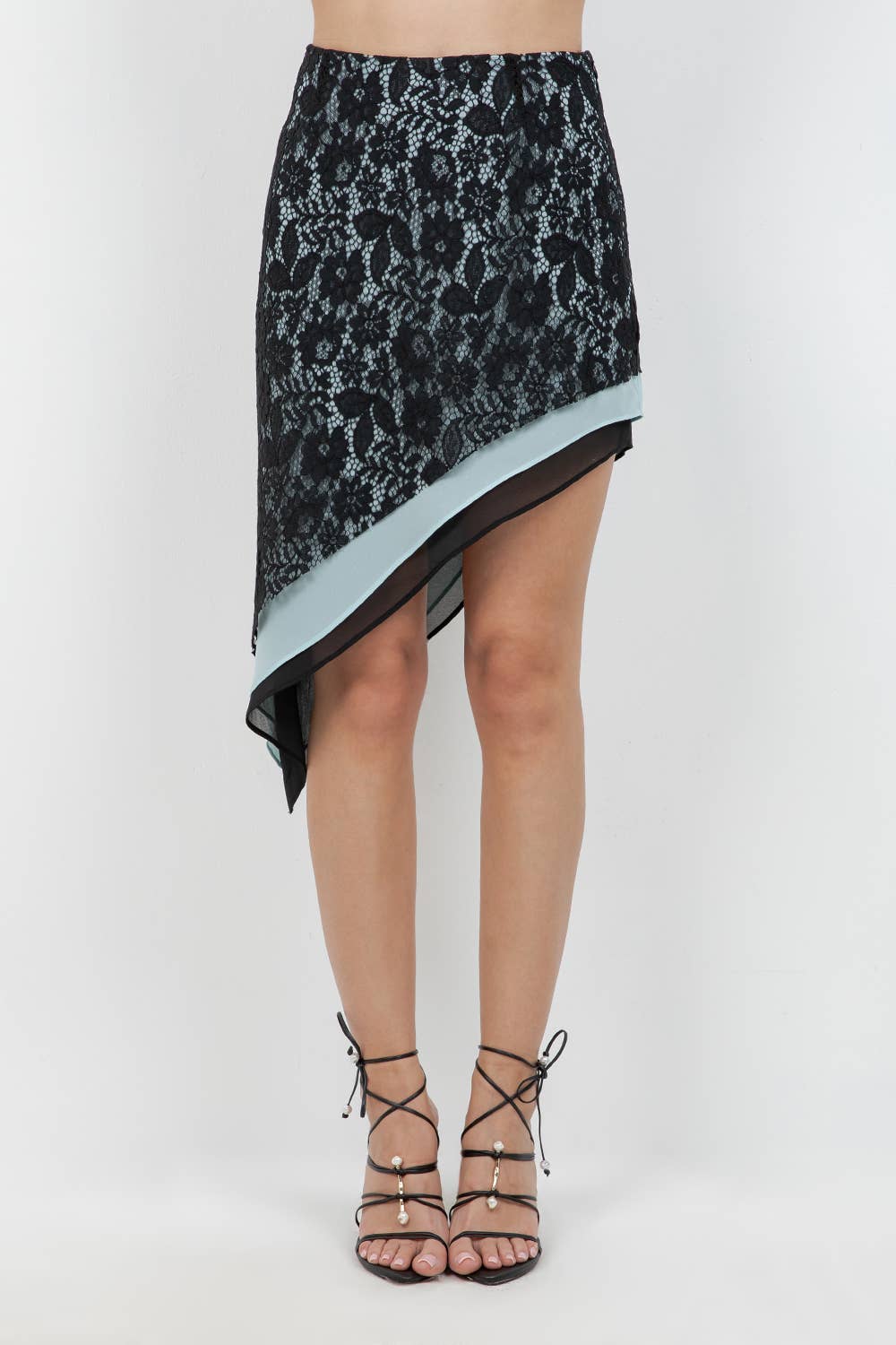 Leila Lace Asymmetrical Skirt