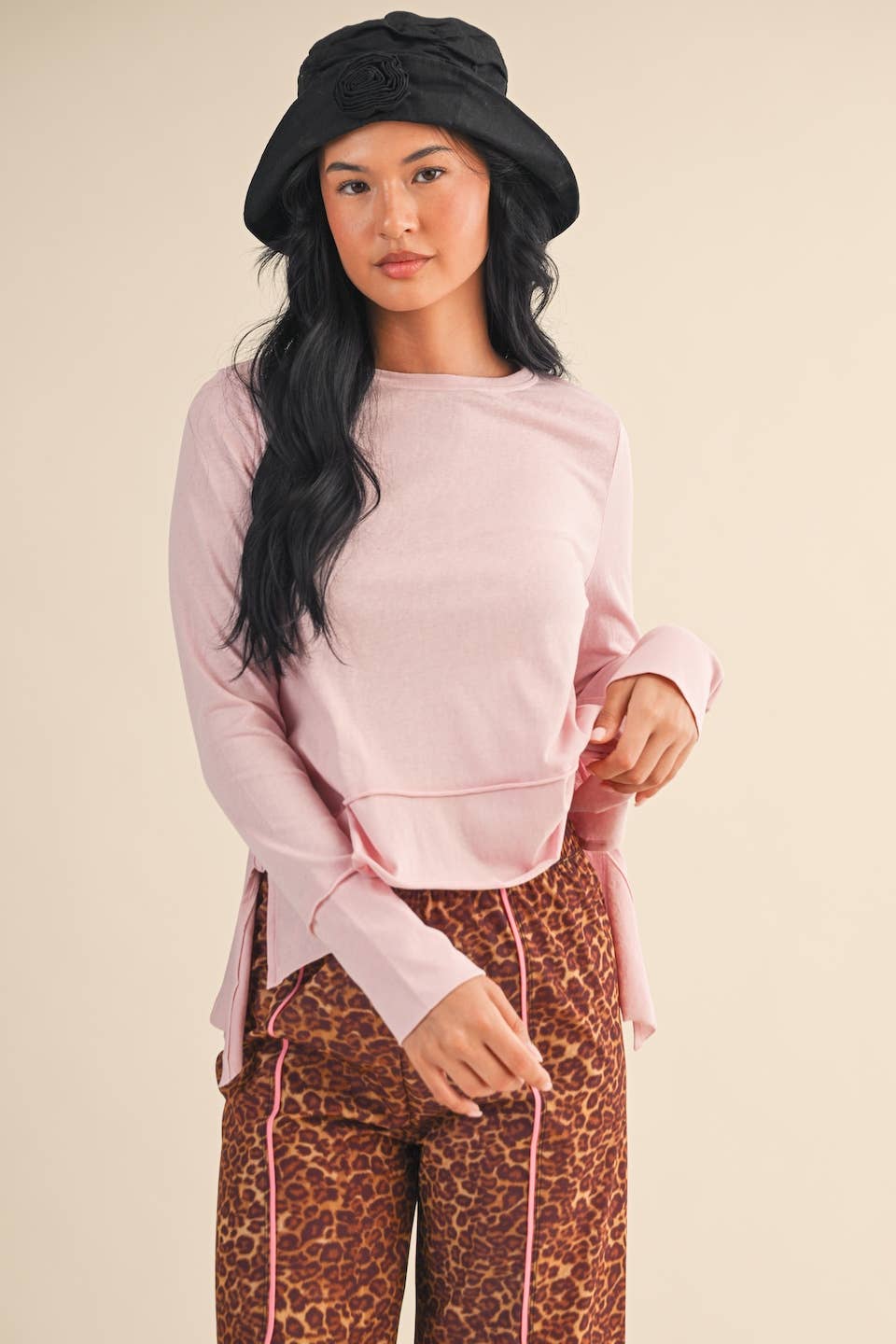 Candace Slub Long Sleeve Layering Top