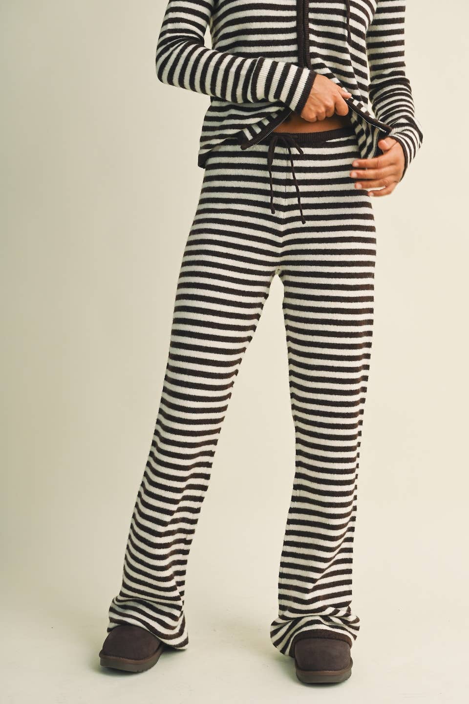 Striped Relaxed Pants with Drawstring Waist