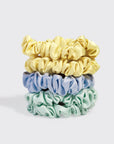 Ruched Satin Scrunchies 5pc Set - Multi-color