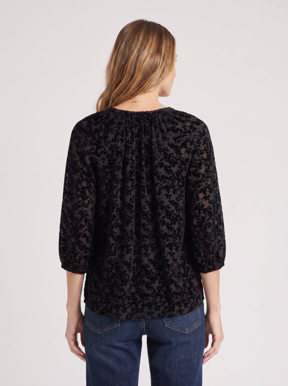Bethany Floral Burnout Top