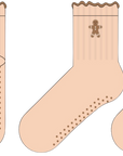Gingerbread Grip Pilates Socks