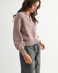 Camille Cable Knit Cardigan