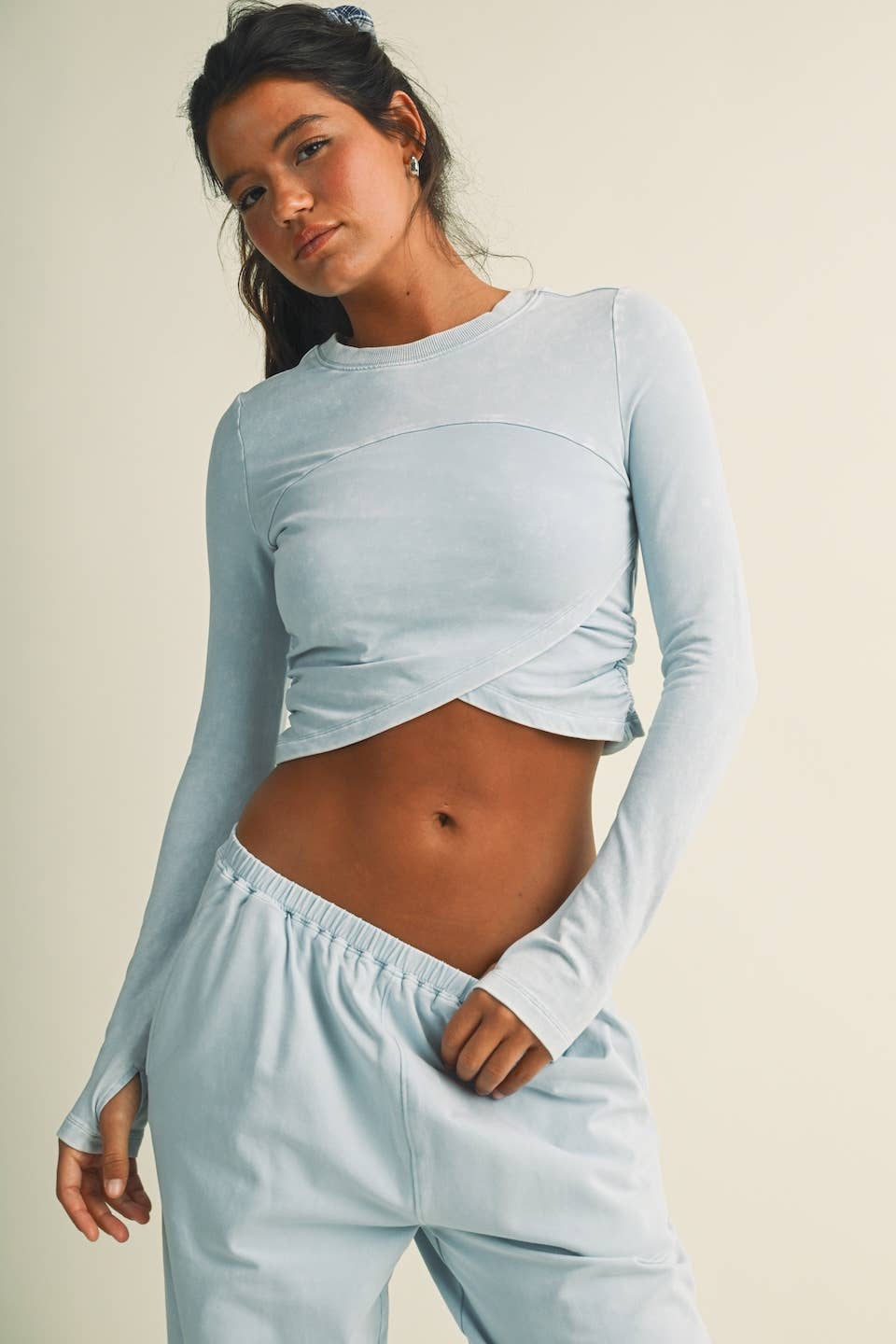Long Sleeve Crossover Top