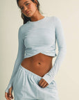 Long Sleeve Crossover Top