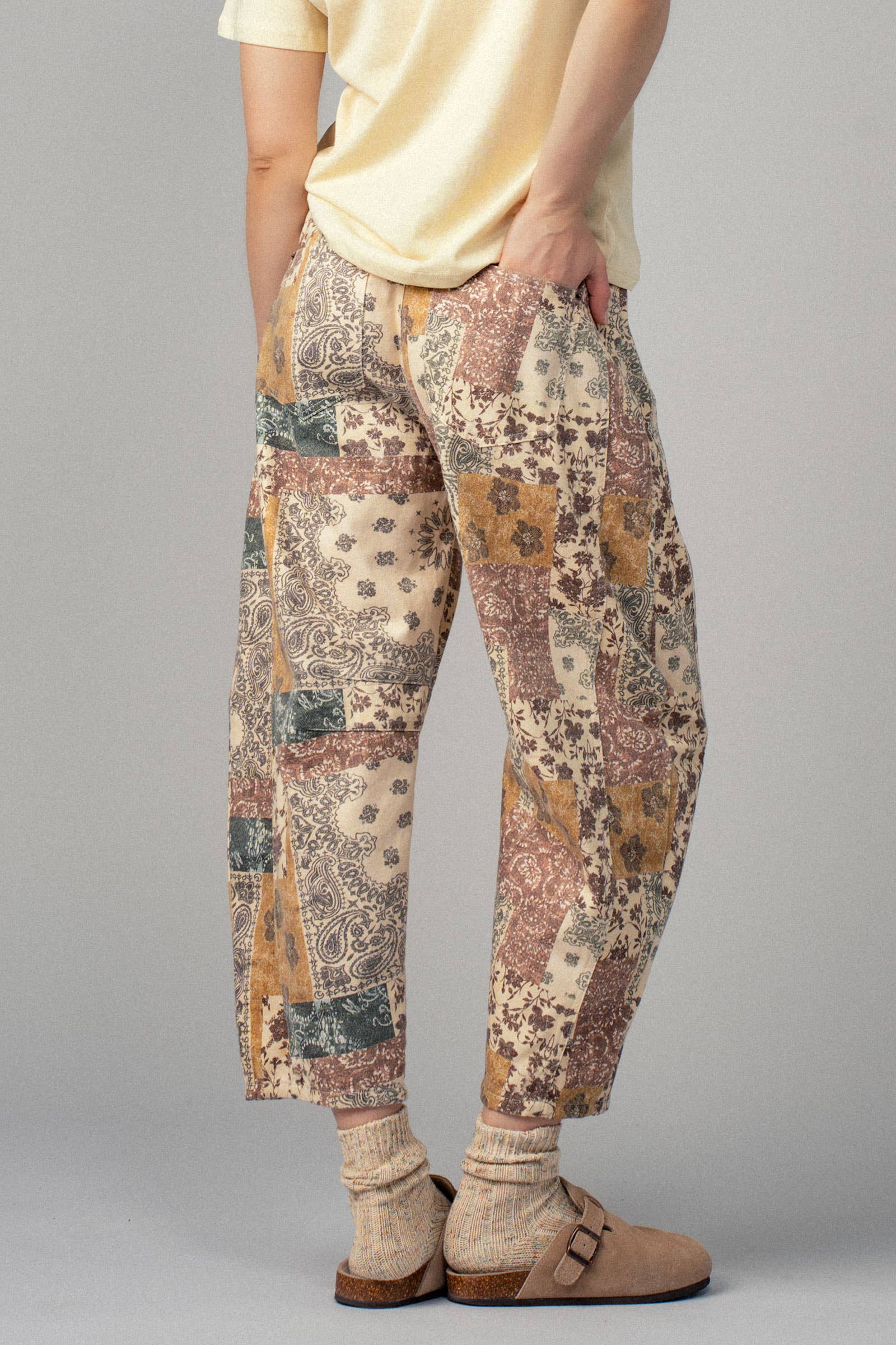 Boho Patchwork Wide Leg Pants