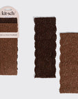 Wide Lace Elastic Headbands 2pc Set - Mocha & Chocolate