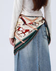Equestrian Silk-Style Bandana – Multi-Style Horse Designs