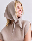 Merino Wool Triangle Scarf  Soft Taupe