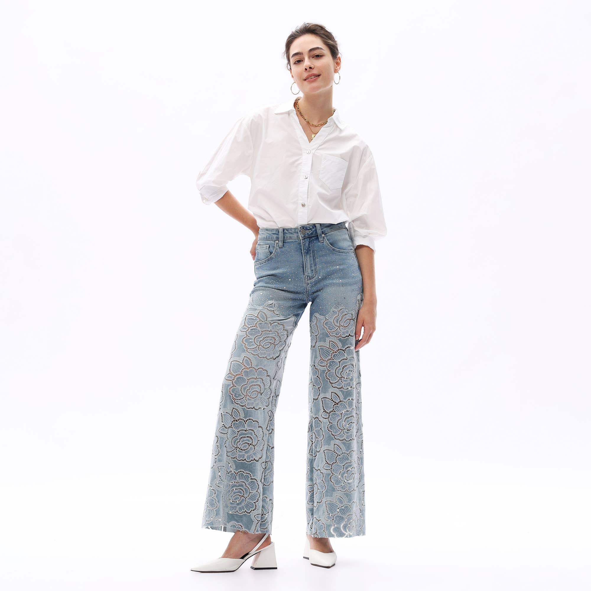 Shia Lace Detail Jeans