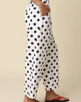 Carina Polka Dot Straight-Leg Pants