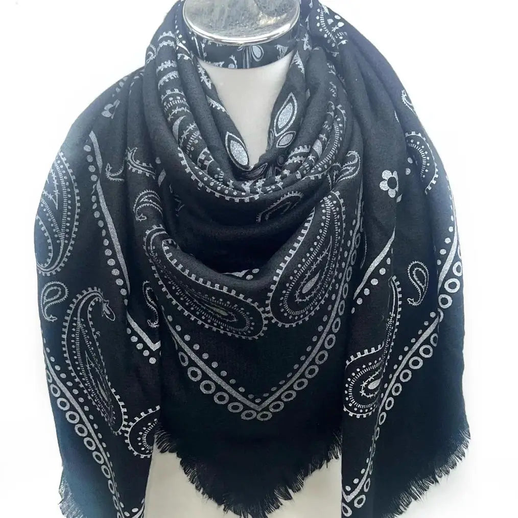 Frayed Square Bandana Scarf - sanitystyle
