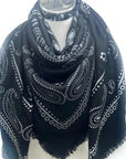 Frayed Square Bandana Scarf - sanitystyle
