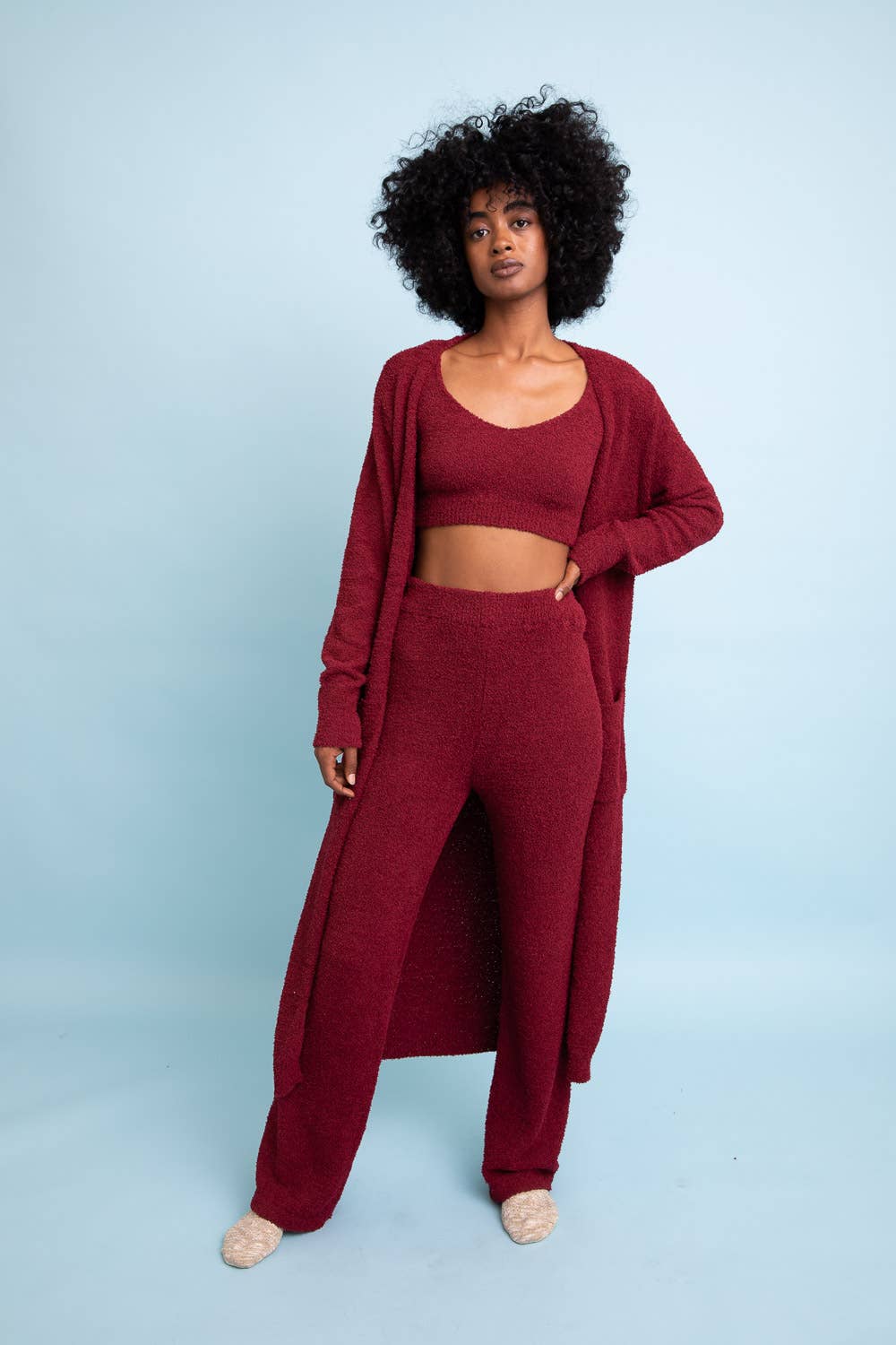 Casual Knit Boucle Lounge Ensemble