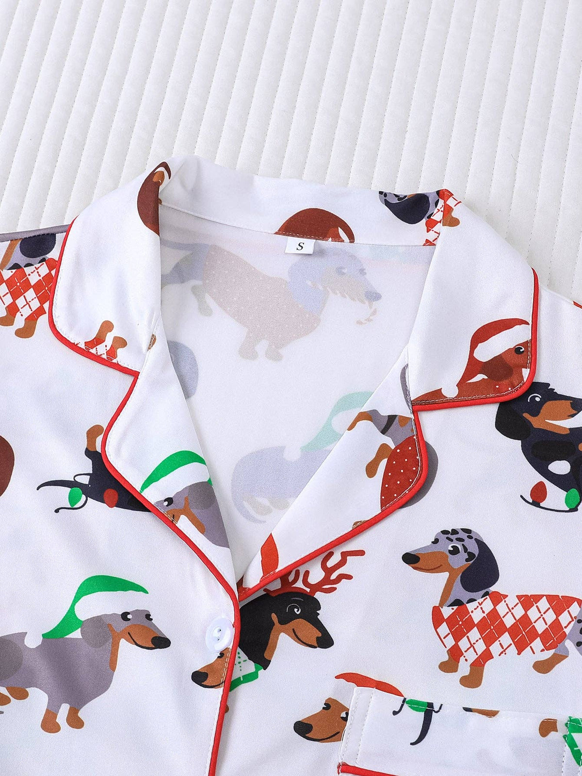 Merry Dachshund Women's Long Sleeve Pajama Set