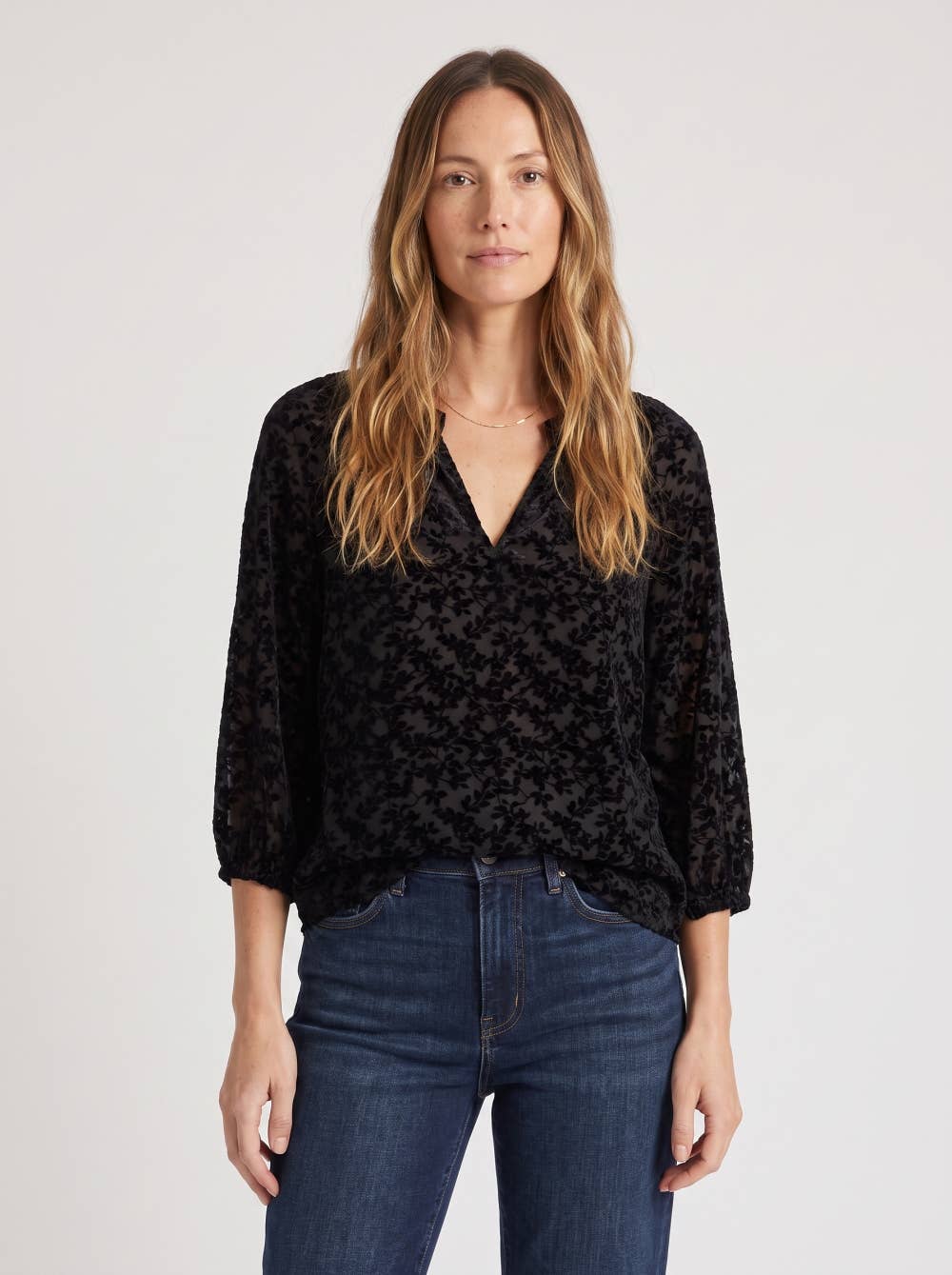 Bethany Floral Burnout Top