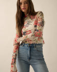 Presley Floral Mesh Top