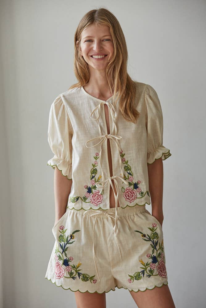 Monique Embroidered Short