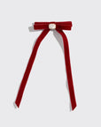 Velvet & Gemstone Bow Hair Clip