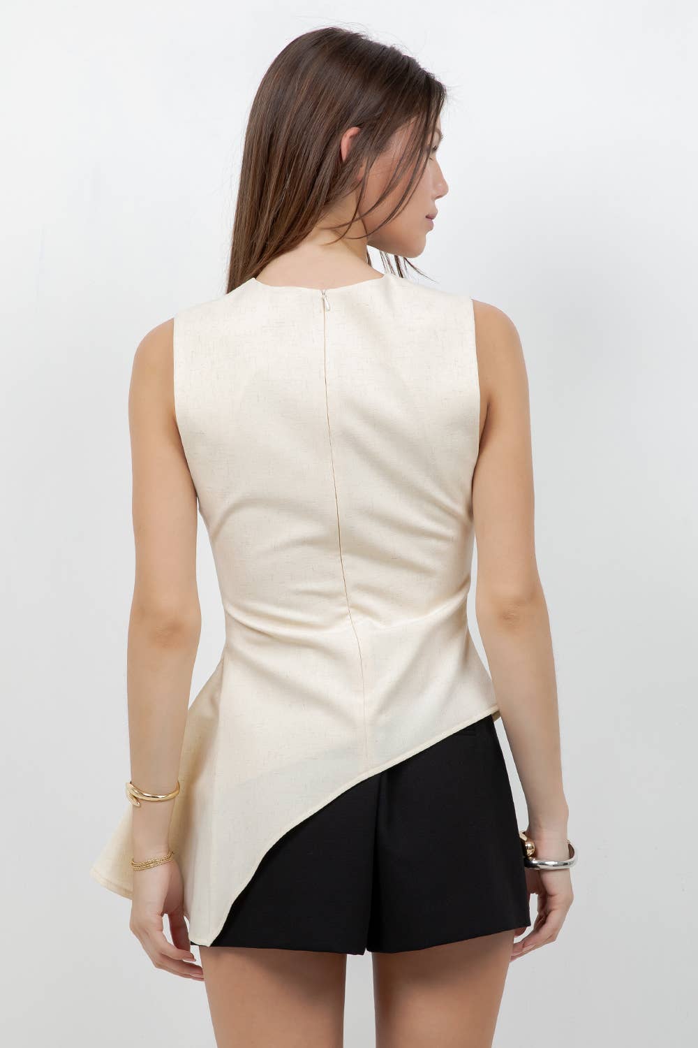 Dina Sleeveless Ruffle Top