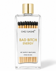 Bad Bitch Energy - Glass Bottle Matches, Black, Funny Gift