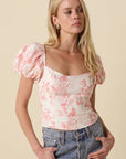 Rosalie Puff Sleeve Floral Top
