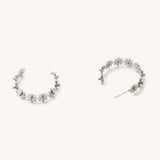 Silver Carly Daisy Hoops