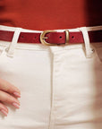 Ank Classic Skinny Leather Belt