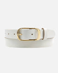 Lasse | Gold Buckle Skinny Classic Design Leather Belt Women