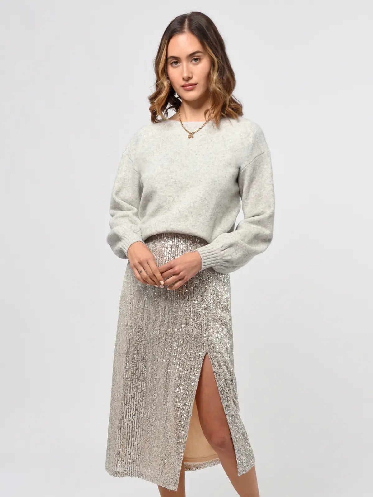 Karla Sequins Midi Skirt