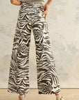 Zaza Zebra Wide Leg Jean