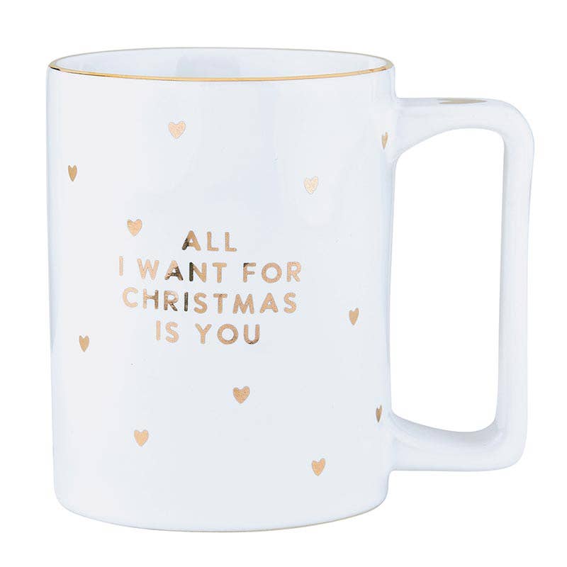 Gold Foil Organic Mug - All I Want For Christmas
