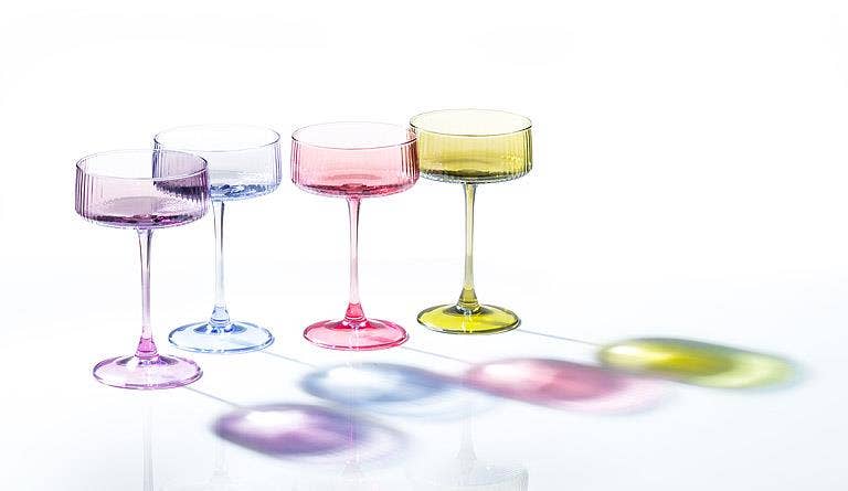 Lustre Tight Optic Cocktail Coupe-4 Assorted