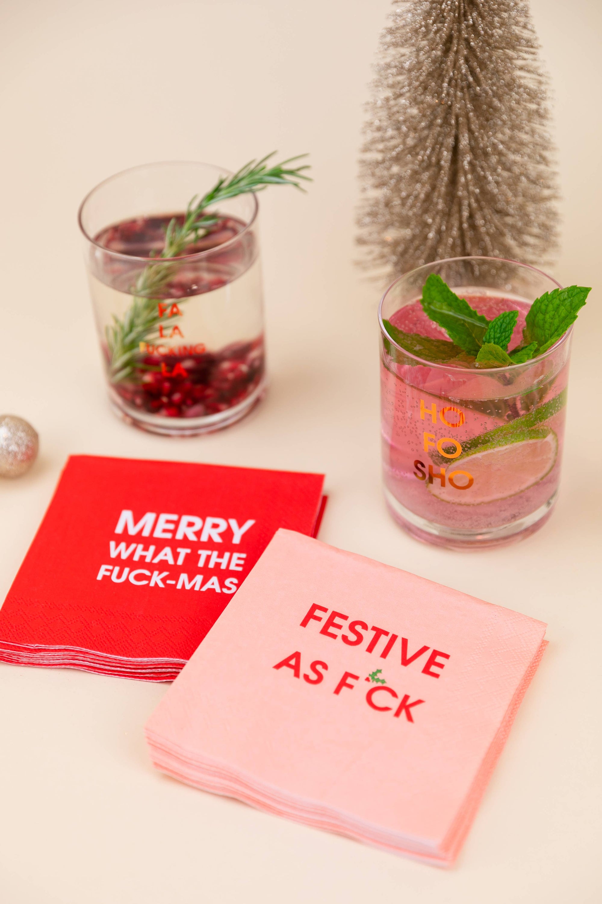 Festive As F*ck - Holiday Cocktail Napkins