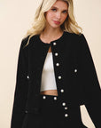 Georgie Pearl Button Front Jacket
