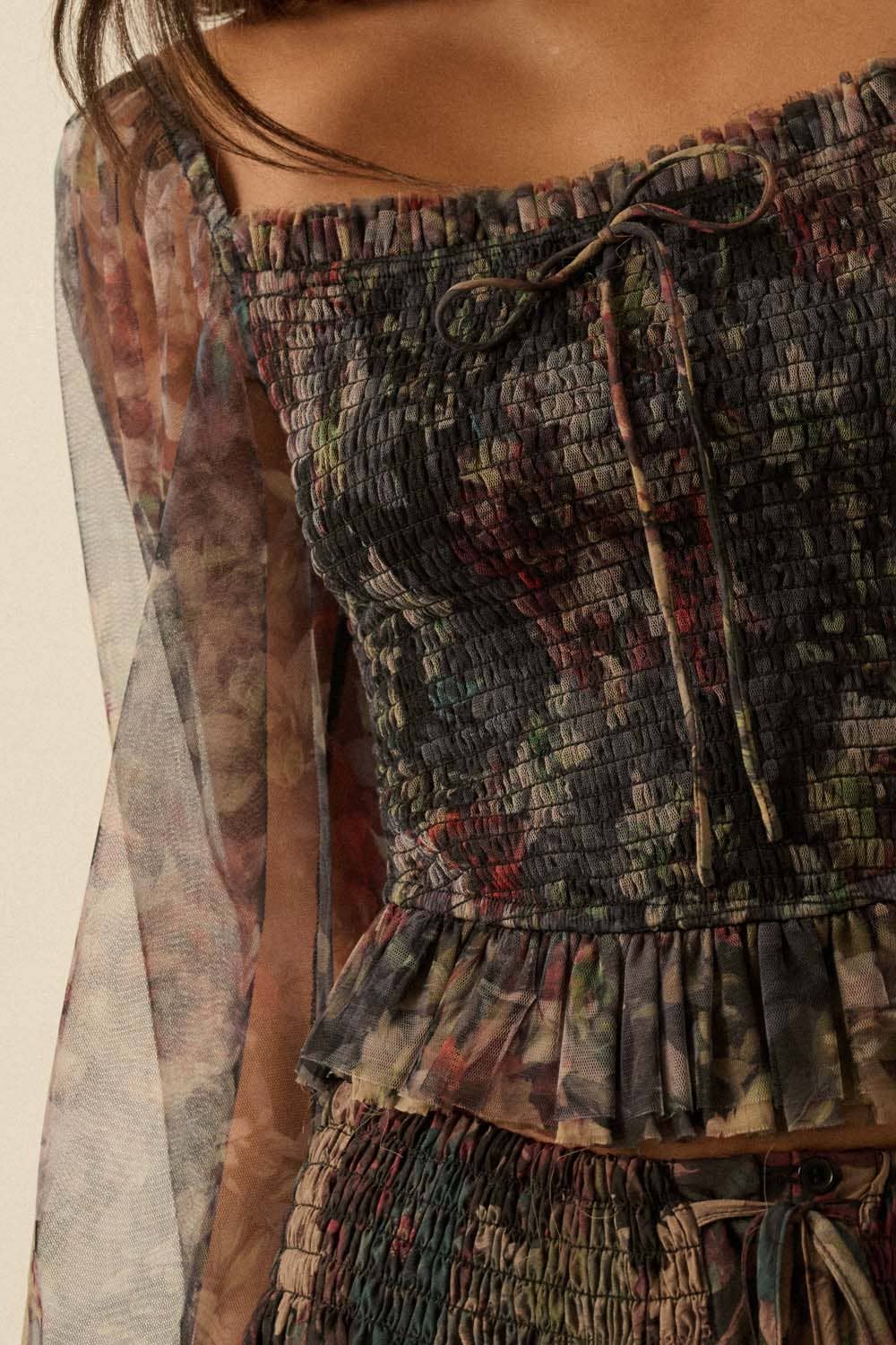 Jenny Smocked Peasant Top