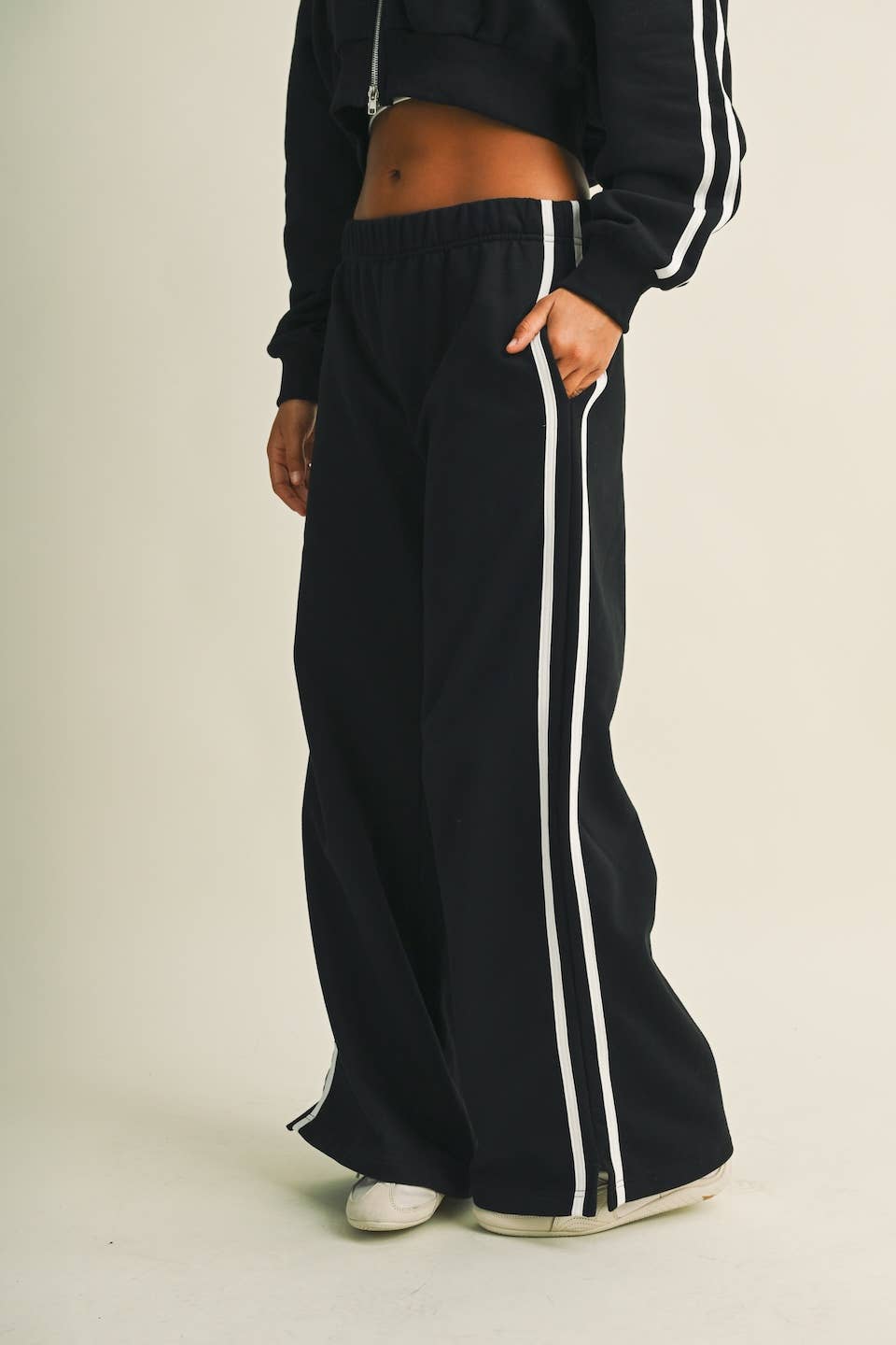 Side Stripe Low Waist Sweatpant