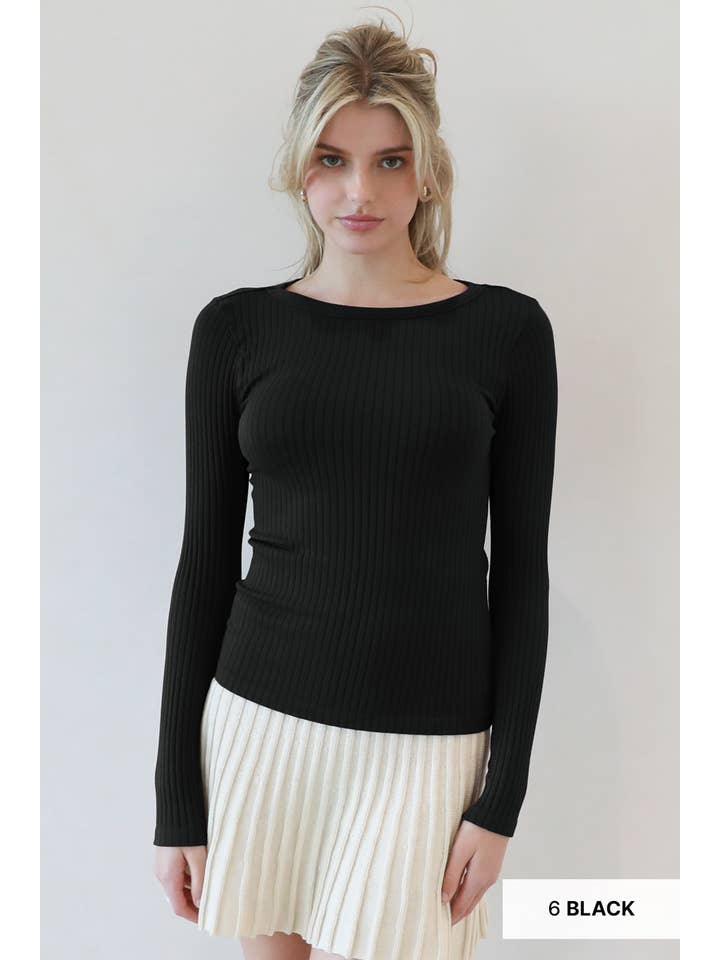 Ribbed &amp; Ready Long Sleeve Top