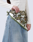 Floral Butterfly Silk Bandana – Elegant Nature Style