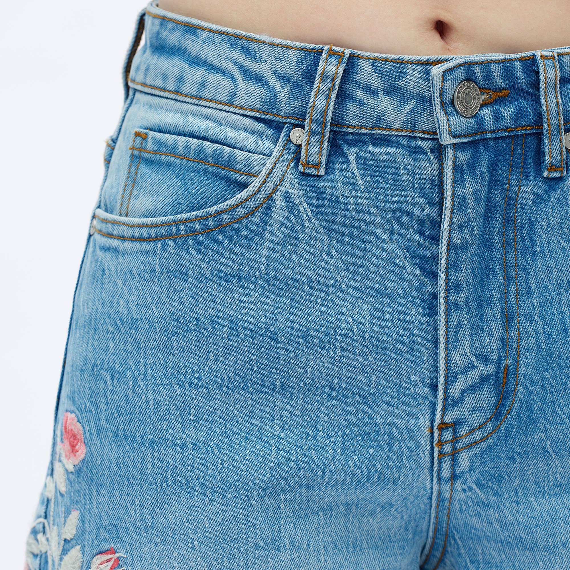Charlie Floral Embroidery Jean