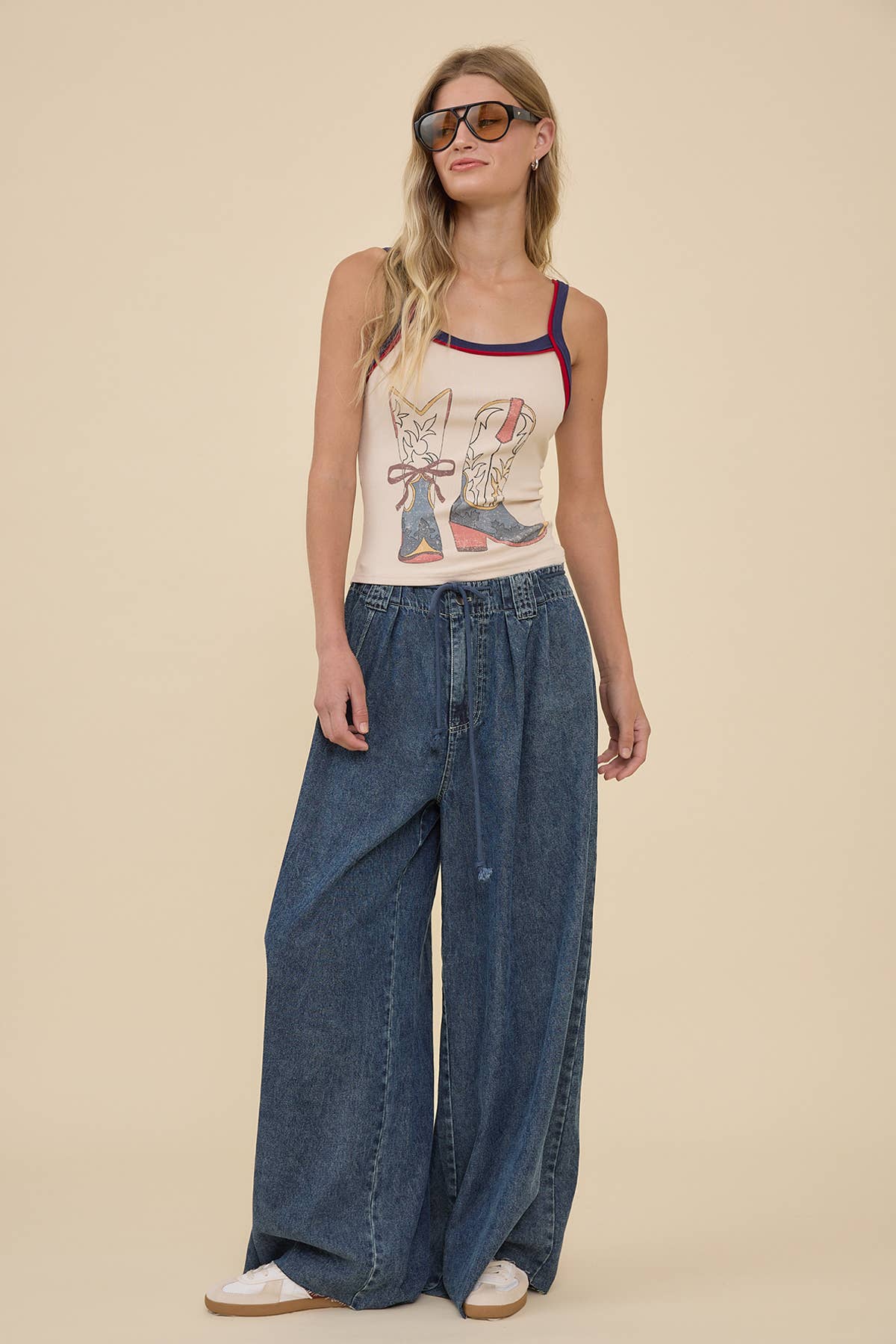 Mary Wide Leg Denim Pants