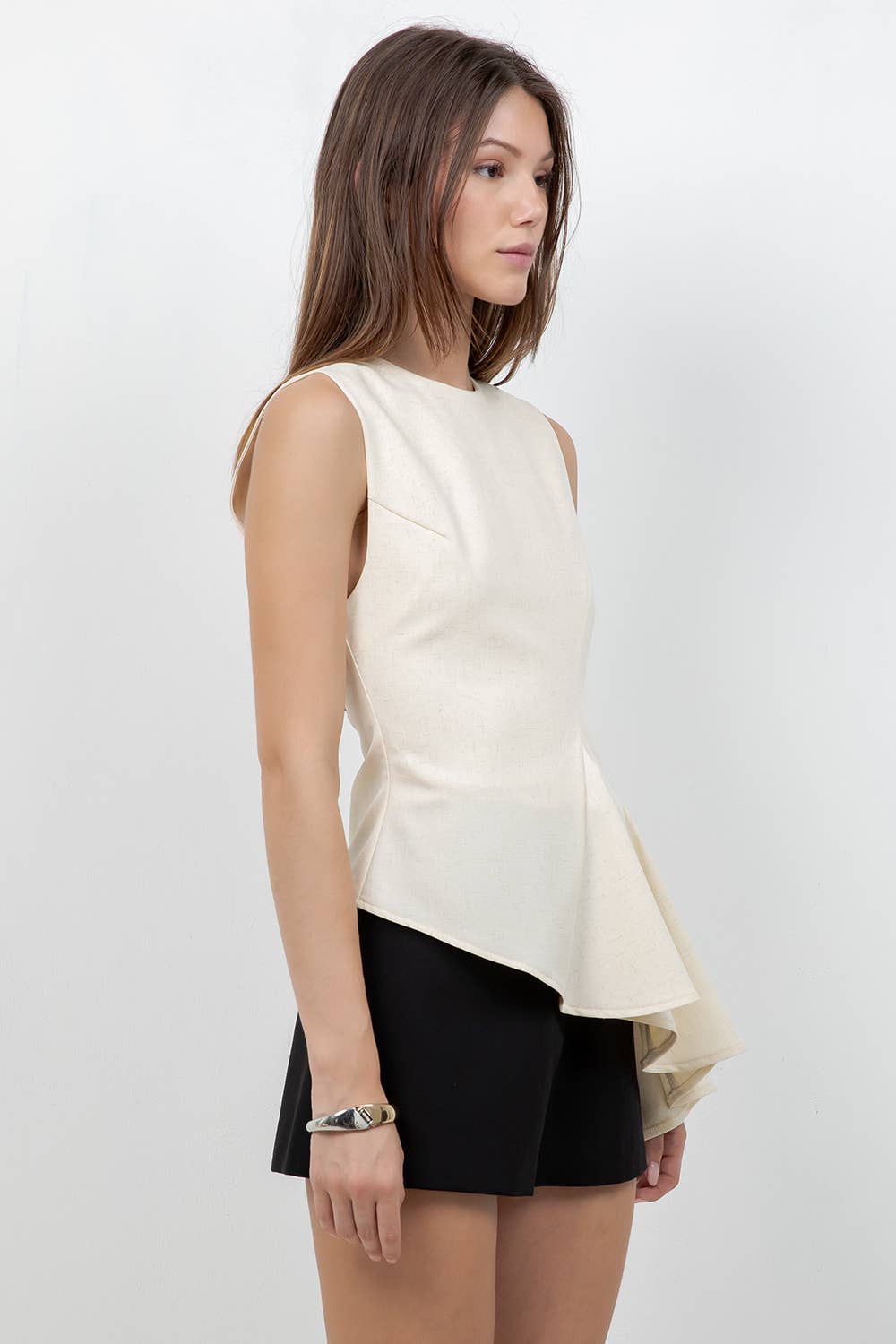 Dina Sleeveless Ruffle Top