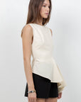 Dina Sleeveless Ruffle Top