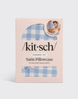 Satin Pillowcase Standard - Gingham Blue